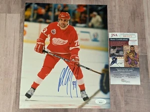 JSA Paul Coffey Firmado 8x10 Foto Archivo Certificado de Autenticidad Alas Rojas Engrasadores Pingüinos Voladores - Imagen 1 de 3