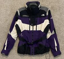 North Face Womens Purple Steep Tech Packable Hood Belted Ski Jacket Size XL