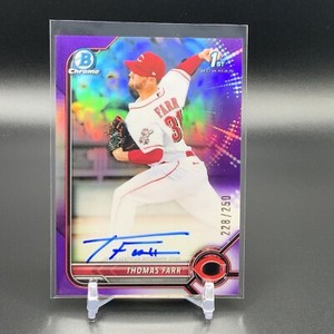 2022 Bowman Chrome Thomas Farr 1st Prospect Purple Refractor Auto #/250 IYC1634