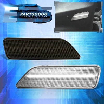 For 06-11 Mercedes Benz W219 CLS Class White LED Smoke Bumper Side Marker Lights — 第 1/4 张图片