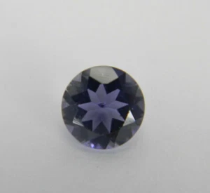 0,66 Karat natürlicher blauer Iolith facettierter Edelstein rund ILT07 - Bild 1 von 2