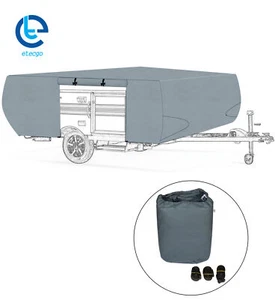 For Folding Pop Up Camper 14-16 FT Trailers Waterproof Anti-UV RV Trailer Cover - Picture 1 of 15
