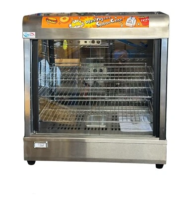 HOT SALE ! Commercial Countertop Heated Food Display Cabinet lamps Pie Warmer - Image 1 of 4