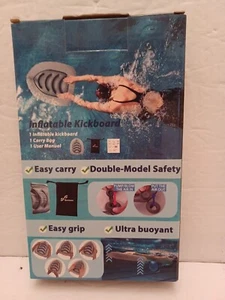 Inflatable Kick Board/Boogie Board W/Case EASY GRIP 17"X12"X3" INFLATED NEW SEE - Picture 1 of 13