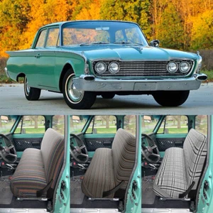 Cubiertas de asiento de banco delantero con manta de sillín de tamaño completo para Ford Fairlane 1955-1970 - Imagen 1 de 9