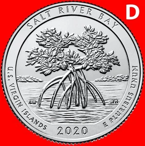 Parque Nacional Salt River Bay (Virgin de Estados Unidos) 2020-D cuarto sin circular - Imagen 1 de 3