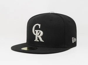 New Era 59Fifty Men Women Cap Colorado Rockies Black Alternate On Field Size Hat - Picture 1 of 5