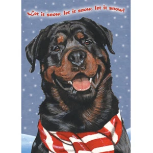 Rottweiler Christmas Cards Set of 10 cards & 10 envelopes - Picture 1 of 1