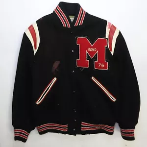 Vintage Standard Wimpelband Wolle Leder Varsity Letterman Jacke klein 1976 - Bild 1 von 7