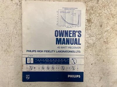 VTG Phillips Stereo 45 Watt Receiver Owner's Manual Instructional Pamphlet - Image 1 of 3