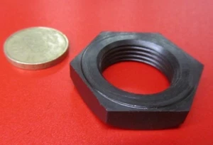 Black Oxide Grade 2 Steel Hex Nut, RH  1"-14 x 3/8" Height  x 1 1/2" W- 3 Pcs - Picture 1 of 11