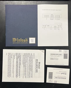 Vintage Original McIntosh MR7084 AM/FM Tuner Handbuch, Warr Karten & Blatt, NEU - Bild 1 von 10