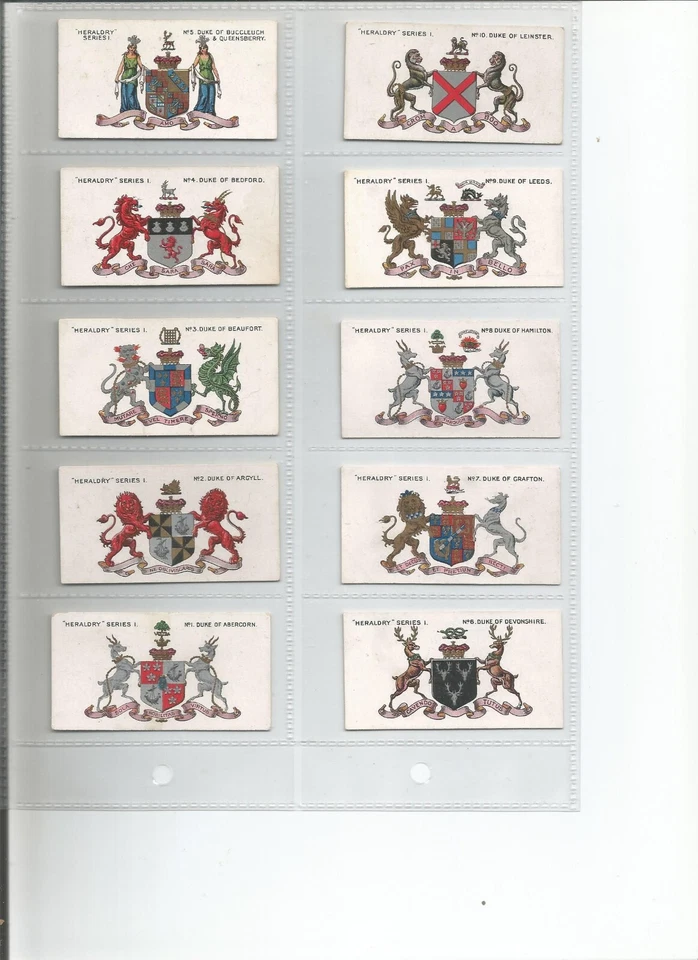 TADDY Full Set  HERALDRY SERIES 1913 (25 CARDS) Excellent - Image 1 of 4