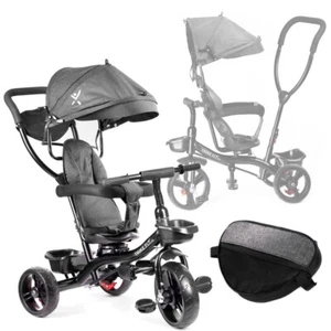  Kinderdreirad Kinderwagen Schieber Trike 7in1 Kinderbuggy Kinder Dreirad - Bild 1 von 21
