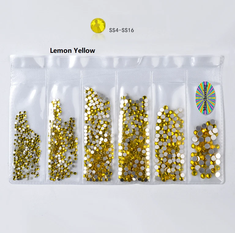 1304PCS 6Mix Size Crystal Flat Back Rhinestone Gem Nail Art Case Decoration DIY - Image 1 of 4