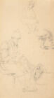 Attrib. Samuel Prout (1783-1852) - 19th Century Graphite Drawing, Net Mending