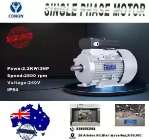 2.2kw 3HP 2850pm 3/4" 19mm shaft Compressor motor single phase 240v dual caps - Picture 1 of 12
