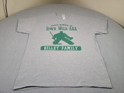 Camisa De Hockey De Colección Iowa Wild Para Hombres Grande Gris Triple A Años 90 Y2K EE. UU. Deportes Foto 1 de 4