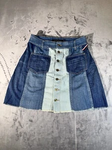 VTG Polo Jeans Ralph Lauren Skirt Girls Blue Cotton Pockets Retro Comfort Cute - Picture 1 of 11