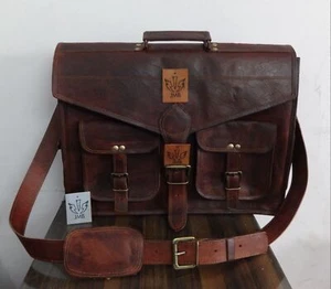 Ledertasche Aktentasche Schultertasche Lehrertasche Schultasche 46CM - Bild 1 von 8