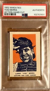 1952 Wheaties YOGI BERRA ACTION-HAND CUT PSA AUTHENTIC Yankees HOF Nice Card! - Picture 1 of 2