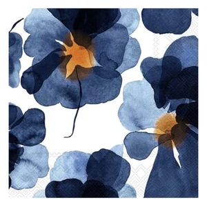 Marimekko Valssi Blue Floral IHR Paper Table Napkins 33 cm square 3 ply lunch - Picture 1 of 1