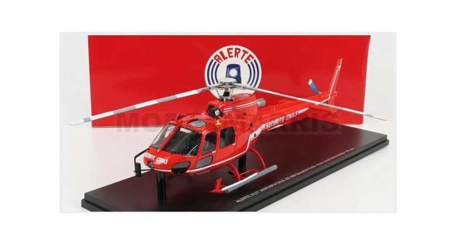 1/43 ALERTE - AEROSPATIALE | AS 350 HELICOPTER SECURITE CIVILE 1979 | RED