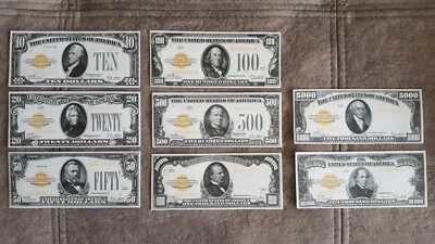 Reprint on paper with W/M United States Gold Notes 1928 y. FREE SHIPPING !!! - Image 1 of 4