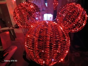 Disney HUGE  33"×31" Mickey Mouse HEAD Christmas  Yard Decoration   LED Lights  - Picture 1 of 8