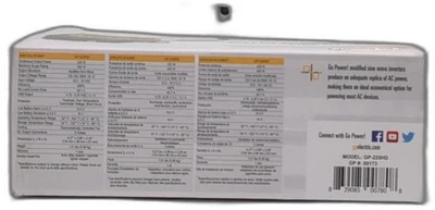 Go Power Gp-225hd Heavy-duty Modified Sine Wave Power Inverter, 225 Watt, 12v - Image 1 of 4