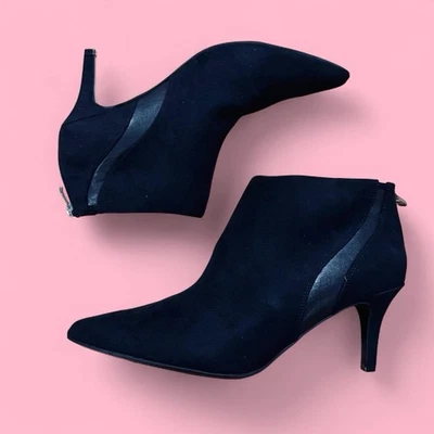 LifeStride Sparrow Whimsigoth Preppy Black Faux Suede Ankle Booties Boot 11W NEW - Image 1 of 4