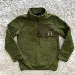 Child UA Under Armour ColdGear® 1/4 Zip Fleece Pullover Jacket, 6, Forest Green - Picture 1 of 4