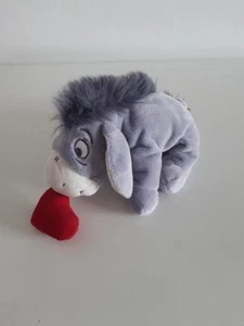 Disney Eeyore Plush Toy With Heart And Detachable Tail -23cm X 12cms - Picture 1 of 7