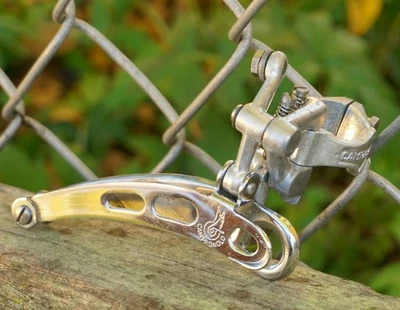 Campagnolo Nuovo Record Front Derailleur Vintage Raleigh Bianchi Masi Cutouts - Image 1 of 4