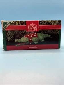 Hallmark Keepsake Christmas Croc Crocodile Ornament Vintage 1990 - Picture 1 of 5