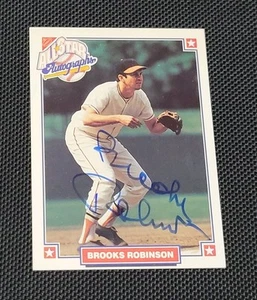 1993 Nabisco All-Star Autographs BROOKS ROBINSON ON CARD AUTO - Picture 1 of 2