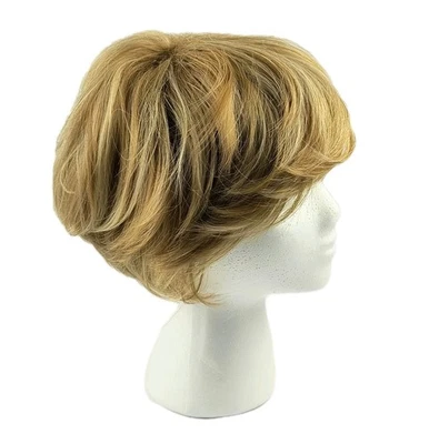 NUEVA Peluca Sintética Wigsbuy con Flequillo Plumado Corto Rubio Fresa  Foto 1 de 4