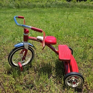 Vintage Retro Radio Flyer Red Tricycle Spoke Wheels Steel Frame Model 33  - Picture 1 of 17