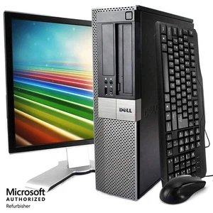 Dell 980 Desktop with Dell 19" LCD, 4GB, Dual-Core CPU, & Genuine Windows 7 Pro - Picture 1 of 4