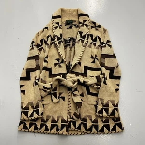 Vintage Ralph Lauren Gown Native Manji Pattern Shawl Jacket Cardigan Womens LG - Picture 1 of 13