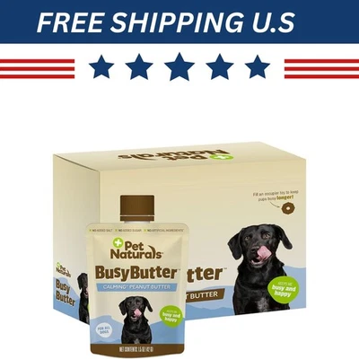 Pet Naturals BusyButter Easy Squeeze Calming Peanut Butter for Dogs, 6 Pouches - - Image 1 of 4