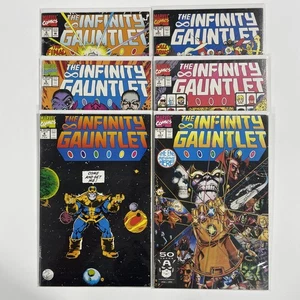 Infinity Gauntlet 1 2 3 4 5 6 lote completo muy fino-casi como nuevo en estado bastante bueno-casi nuevo Marvel 1991 - Imagen 1 de 1