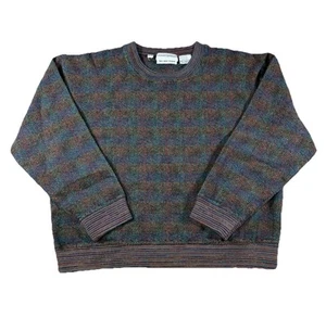 Jhane Barnes Multi-Color Pullover Sweater Men’s Sz-XL Wool Blend Woven In Japan - Picture 1 of 8