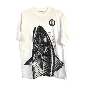 Vintage Red Thing You Make My Reel Sing Fish Tee T-Shirt Large Excel - Picture 1 of 6