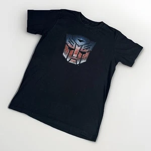 Camiseta Y2K 2008 Transformers Hombre Talla Mediana Negra Logo Gráfico Película Promo - Imagen 1 de 8