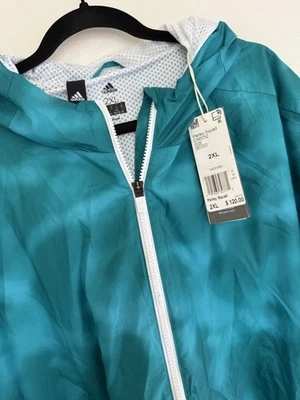 Adidas Parley Squad Windbreaker Jacket –Teal/White –2XL –New W/Tags –$120 Retail - Image 1 of 4