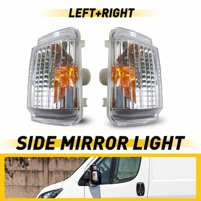 LH+RH PAR LATERAL ESPELHO LUZ DE SETA PARA 14-21 RAM PROMASTER 1500 2500 3500 - Imagem 1 de 4
