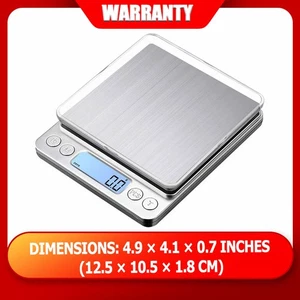 Digital Scale 3000g x 0.1g Jewelry Gold Silver Coin Gram Pocket Size Herb Grain - Picture 1 of 6