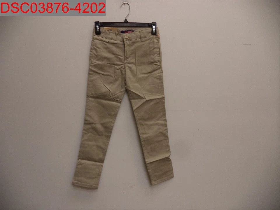 French Toast Girls Khaki Uniform AdjustWaist Stretch SkinnyPant 10S 884503229836 - Image 1 of 4