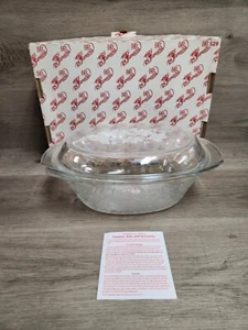 NEW Princess House Fantasia 3 QT CASSEROLE w/ LID Glass Crystal 529 NOS - Picture 1 of 5